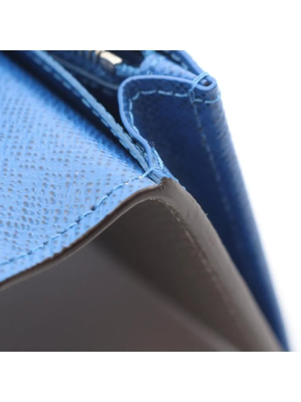 Louis Vuitton Bifold Wallet Portefeuille Brazza NM Grilloche Blue Leather